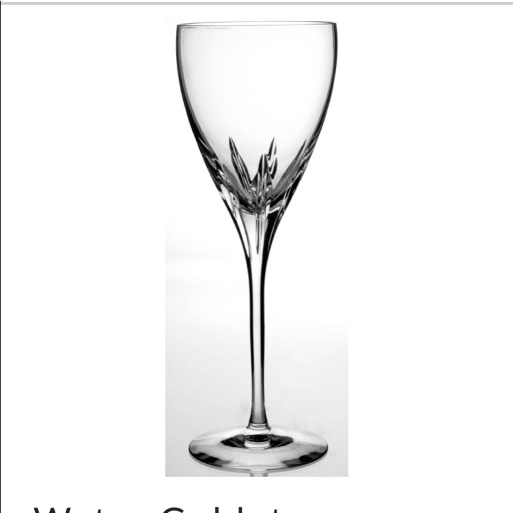 Lenox fine crystal water goblets Firelight 4 glass